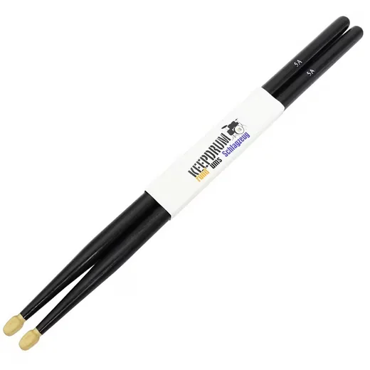 KEEPDRUM Drumsticks 5AB Hickory Schlagzeugstöcke schwarz 1 Paar
