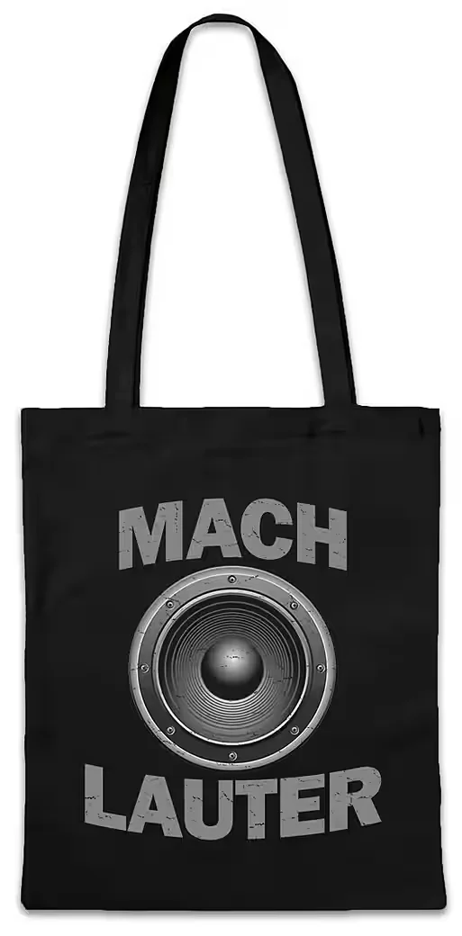 URBAN BACKWOODS Stofftasche Mach Lauter Beutel Techno DJ Party Konzert