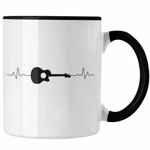 Trendation Tasse Gitarre Herzschlag Geschenkidee Gitarrist Geburtstag
