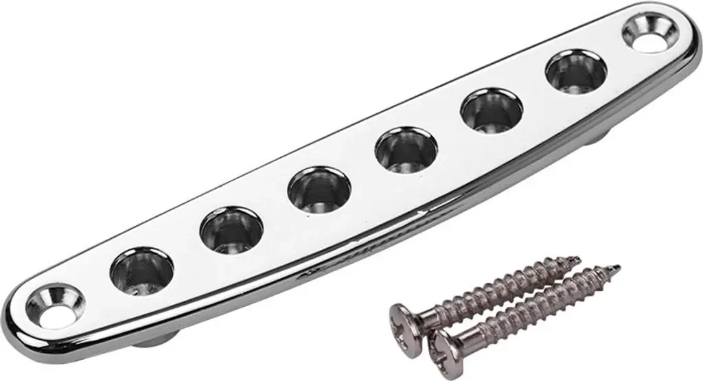 Fafeicy Metall Ferrules Brücke Saiten durch Korpus E-Gitarre Silber