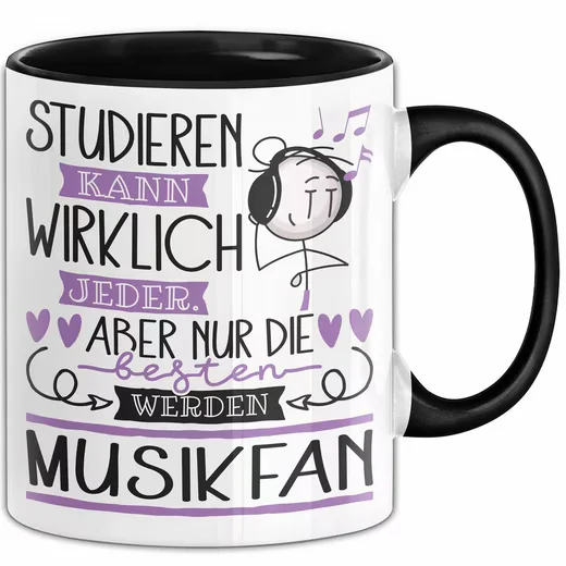 Trendation Tasse Musikfan Lustiges Geschenk Studieren Kann Jeder Nur D