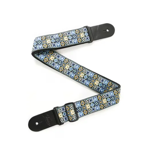 FAME Gitarrengurt Mosaic Nylon blau