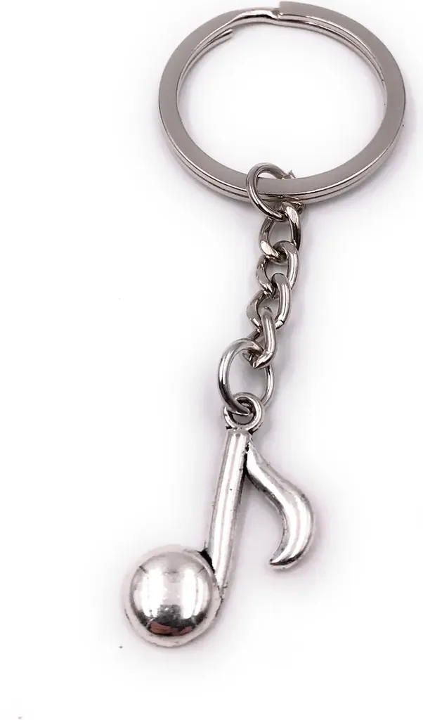 Onwomania Schlüsselanhänger Musiknote Metall Charm