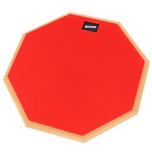 KEEPDRUM DP-RD12 Drum Practice Pad 12 Zoll Rot Übungspad Schlagzeug