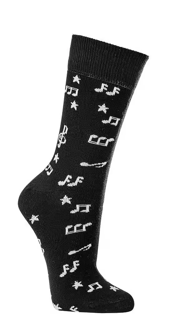 WOWERAT Freizeitsocken 2 Paar Fun Socken Musik Motive Damen Herren