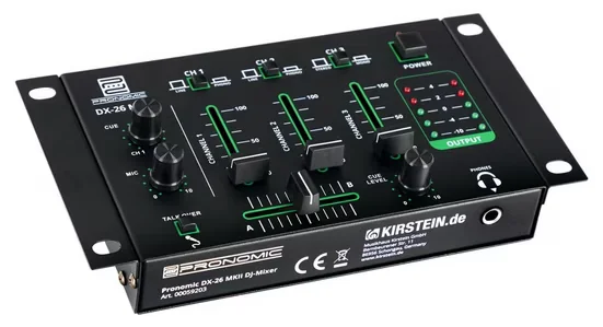 PRONOMIC DX-26 MKII DJ-Controller und DJ-Mixer, 3-Kanal, Cue-Funktion