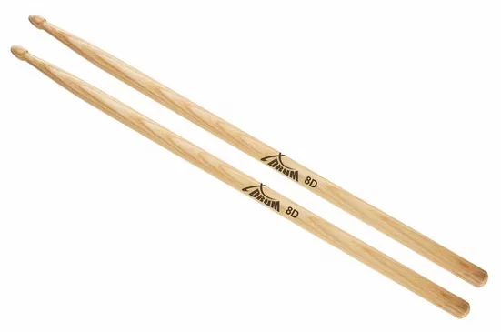 XDRUM 8D Hickory Schlagzeug Drumsticks Ahornholz-Tip tropfenförmig
