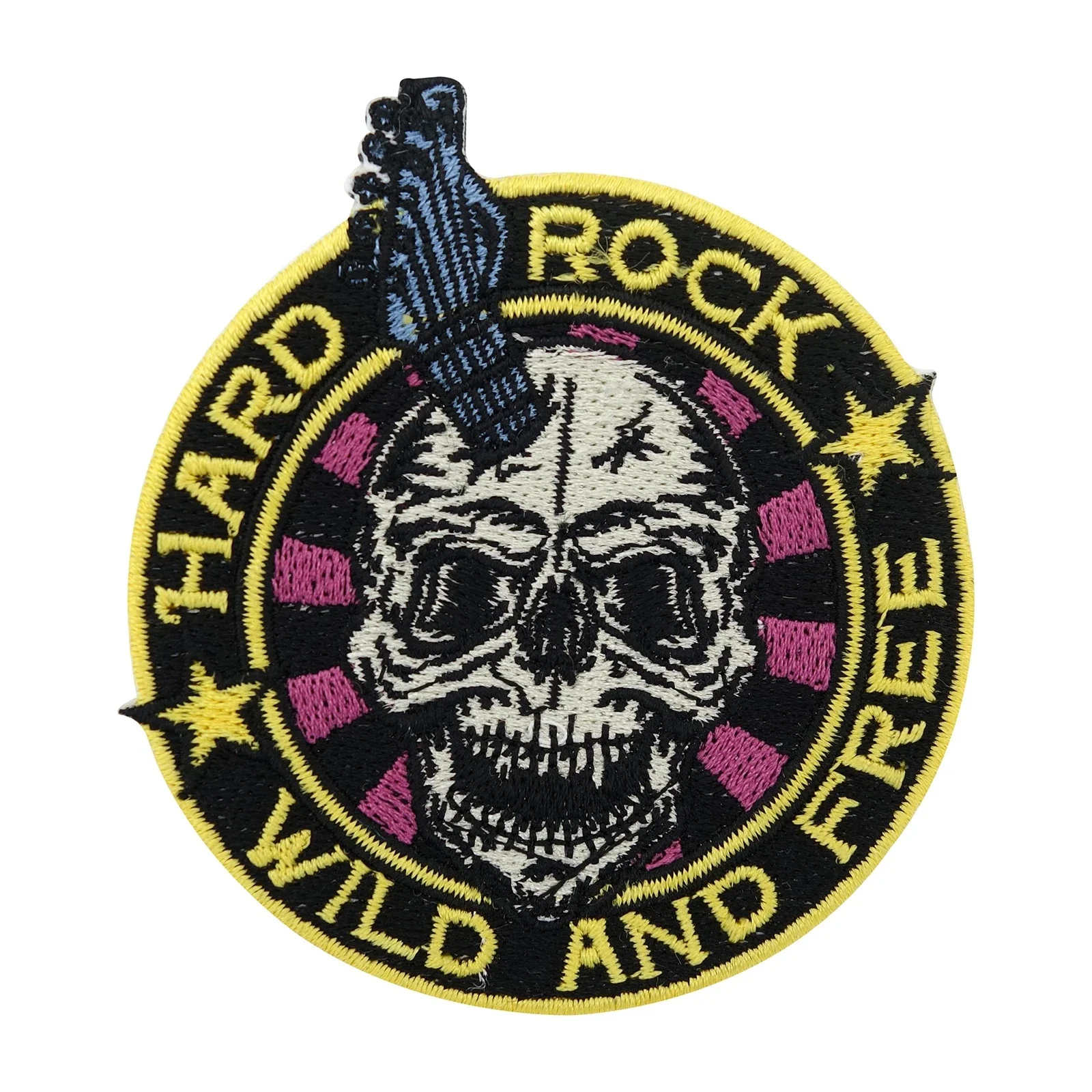 Finally Home Hard Rock Wild and Free Totenkopf Patch Aufbügler Rocker