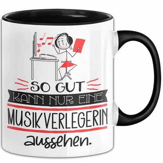 Trendation Kaffeetasse Geschenk für Musikverlegerin mit Spruch