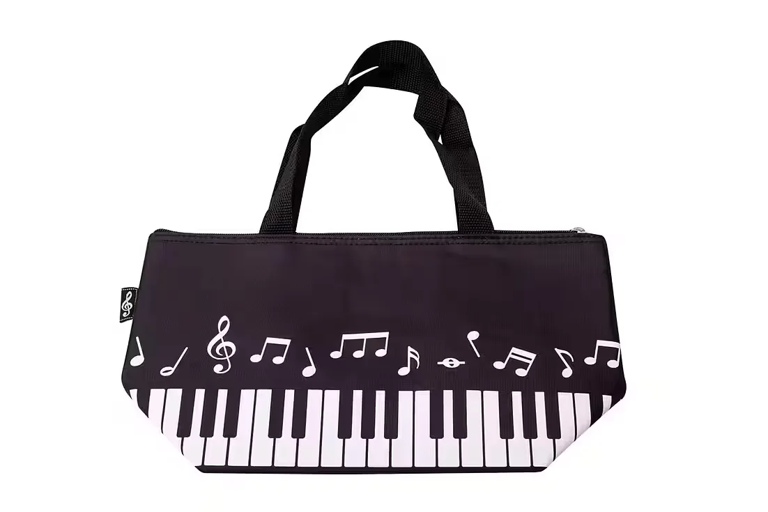 MUSIKBOUTIQUE Kühltasche Isoliertasche mit Keyboard-Motiv Noten
