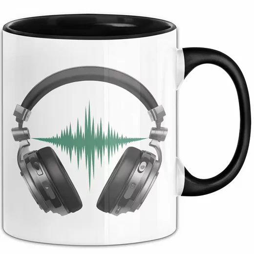 TRENDATION Tasse Kopfhörer Motiv lustiges Geschenk für Musikliebhaber