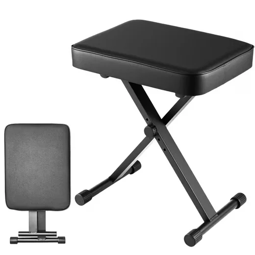 YOUYIJIA Klavierhocker Keyboardhocker X-förmig klappbar