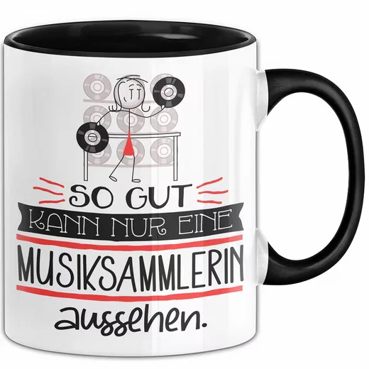 Trendation Tasse Geschenk für Musiksammlerin mit Spruch