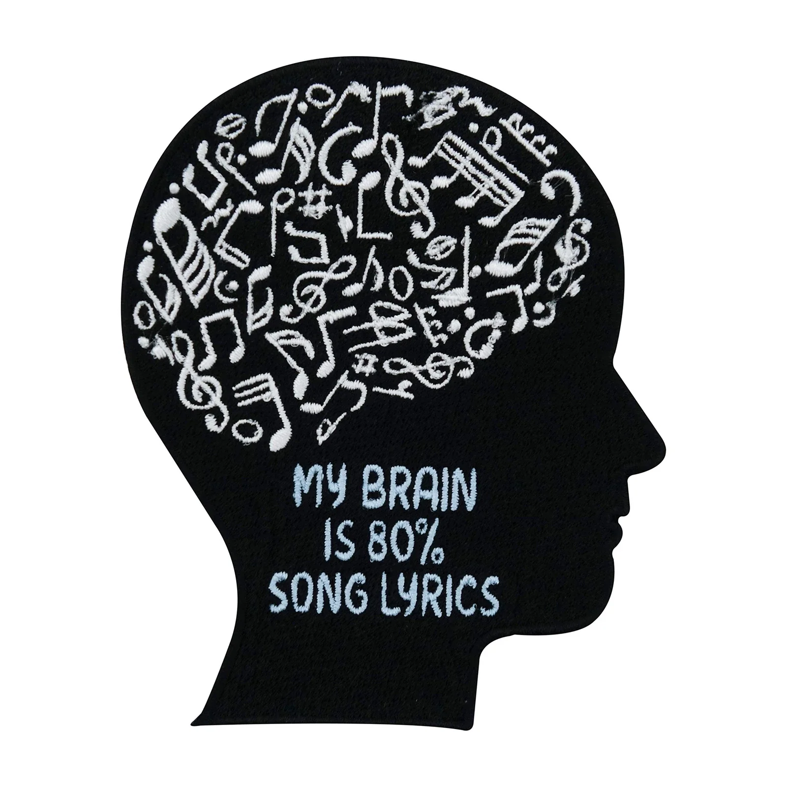 Finally Home My Brain is 80 Prozent Song Lyrics Bügelpatch Aufnäher