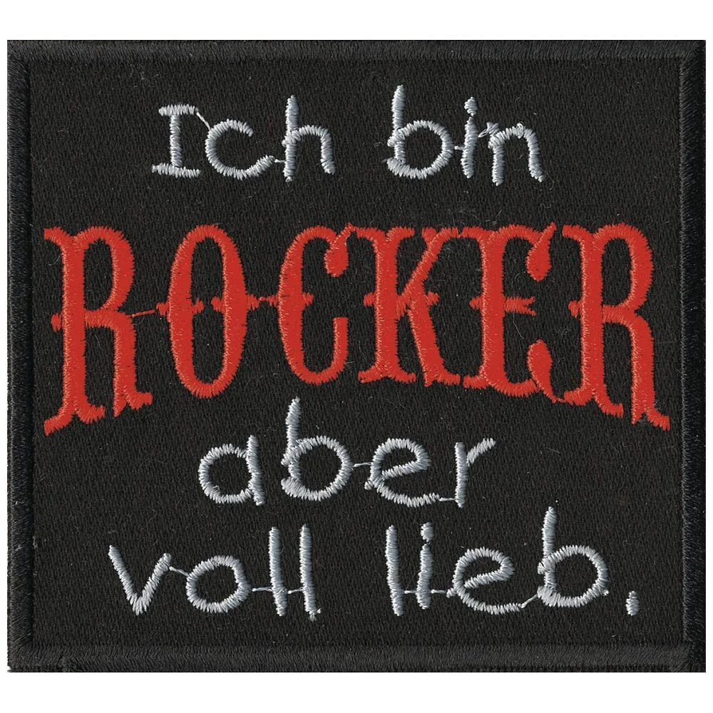 Fan-O-Menal Aufnäher Ich bin ROCKER aber voll lieb 10 x 9 cm Patch