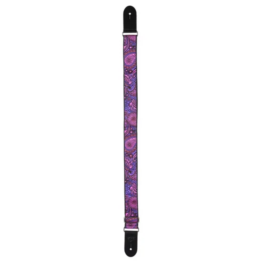 FAME Gitarrengurt Purple Paisley Guitar Strap Gitarre