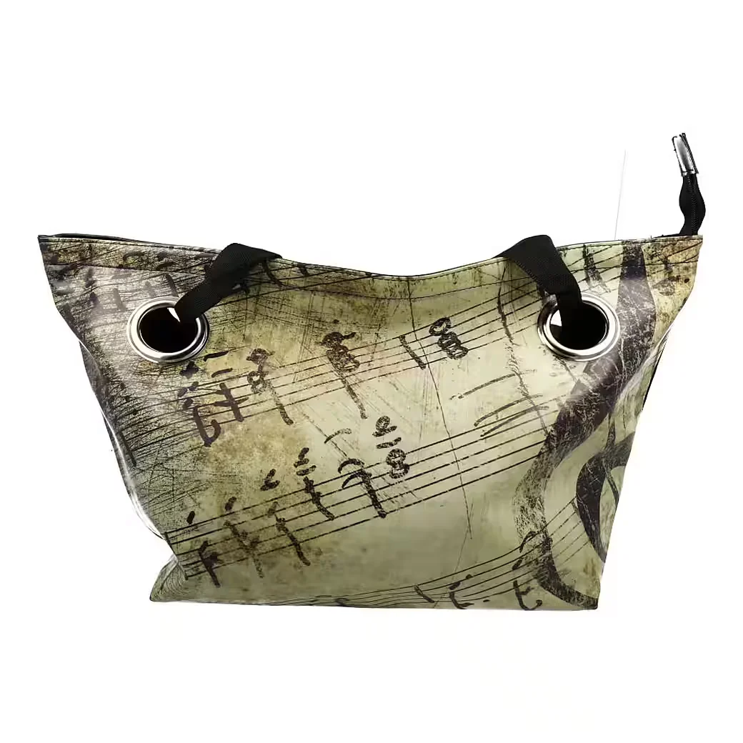 MUGESH Tragetasche Handtasche mit Notenmotiv für Musiker