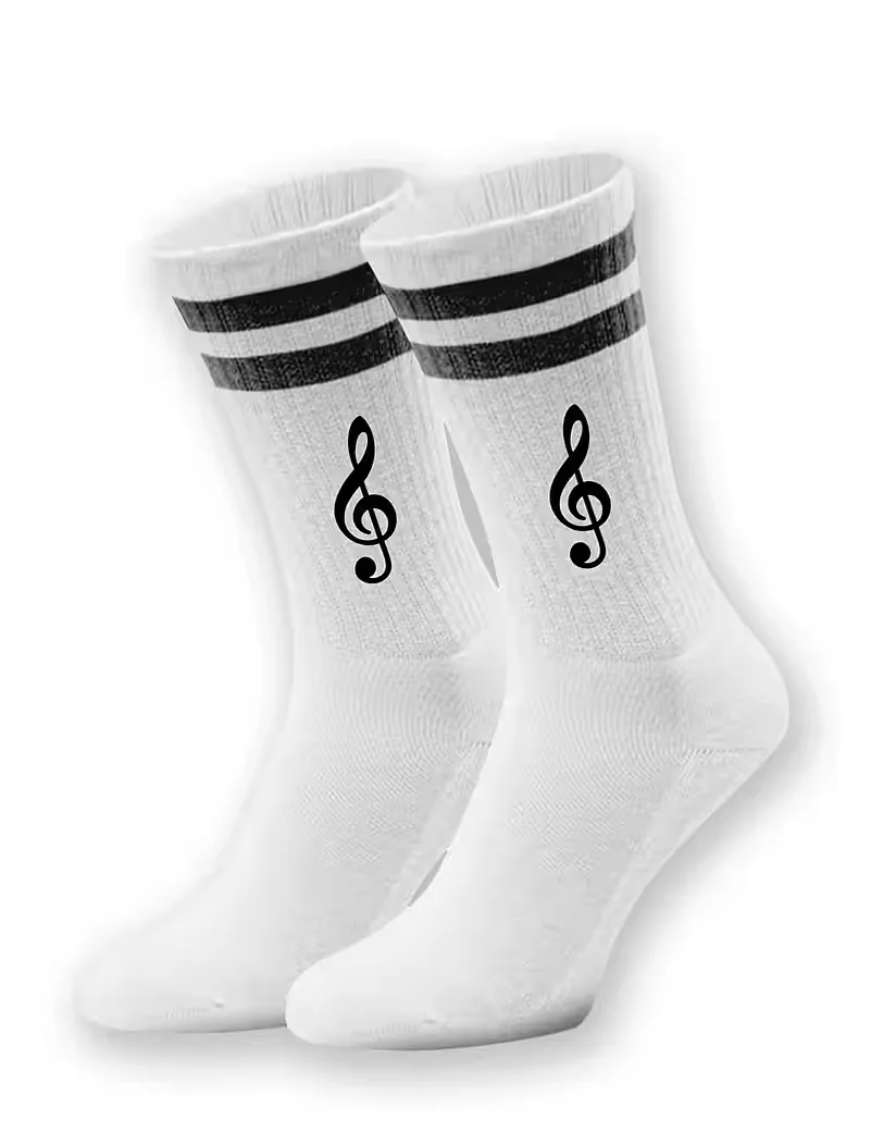 YOUTH DESIGNZ Tennissocken Unisex Notenschlüssel Aufdruck Geschenk
