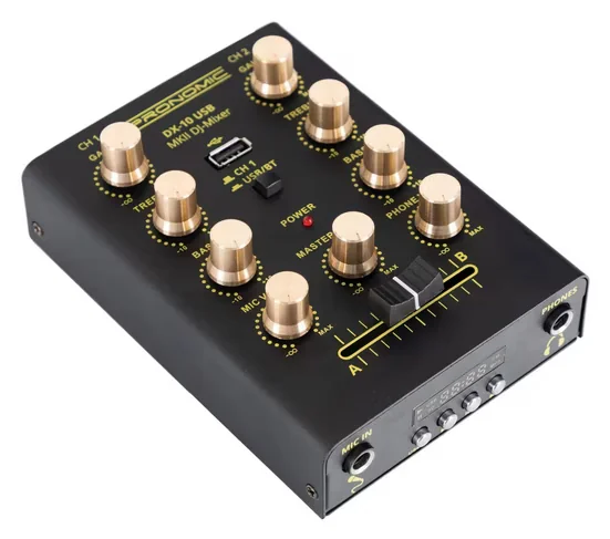 PRONOMIC DX-10 USB MKII DJ Controller 2-Kanal Mixer 2 Line-Eingänge