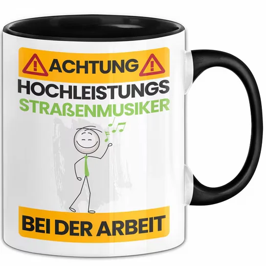 Trendation Kaffeetasse Straßenmusiker Geschenk lustiger Spruch